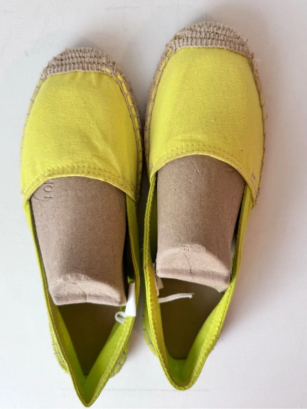 Old Navy two tone Neon Yellow Canvas Espadrille Flats